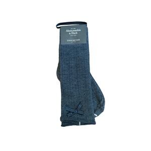 Vintage Y2K Abercrombie Dark Grey Slouchy Boot Socks w/Bow NWT RARE